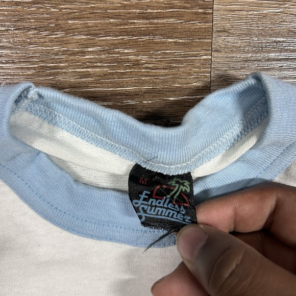 Vintage Colorado Shirt Women's M White Flower Humming Bird 80s 3/4 Sleeve USA‎ - Picture 4 of 6